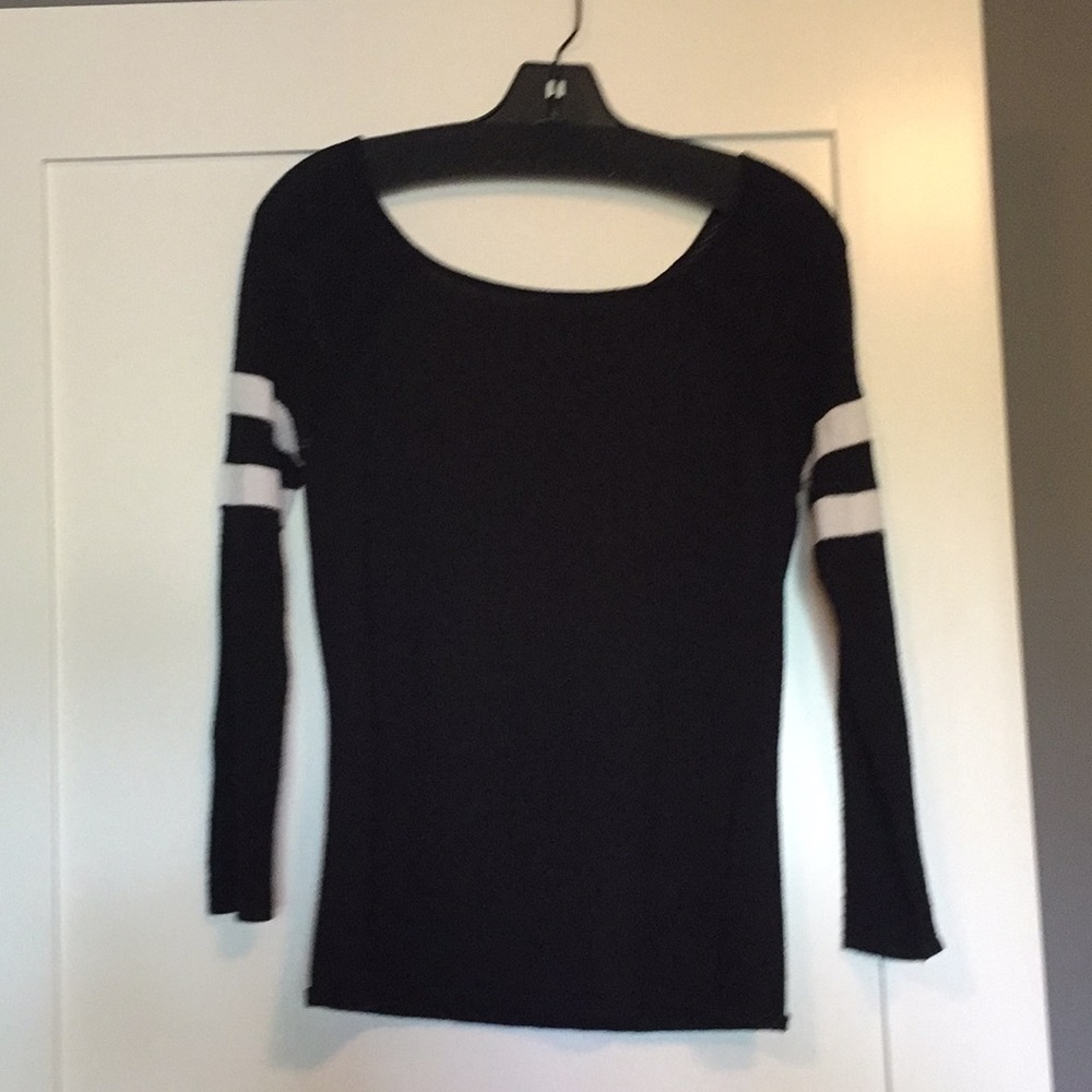 Black varsity sweater